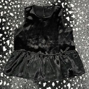 NWOT WALTER BAKER fancy black shiny top M